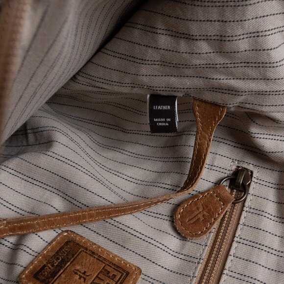 FRYE Leather Tote Handbag Melissa Light Brown Beige - Picture 14 of 14